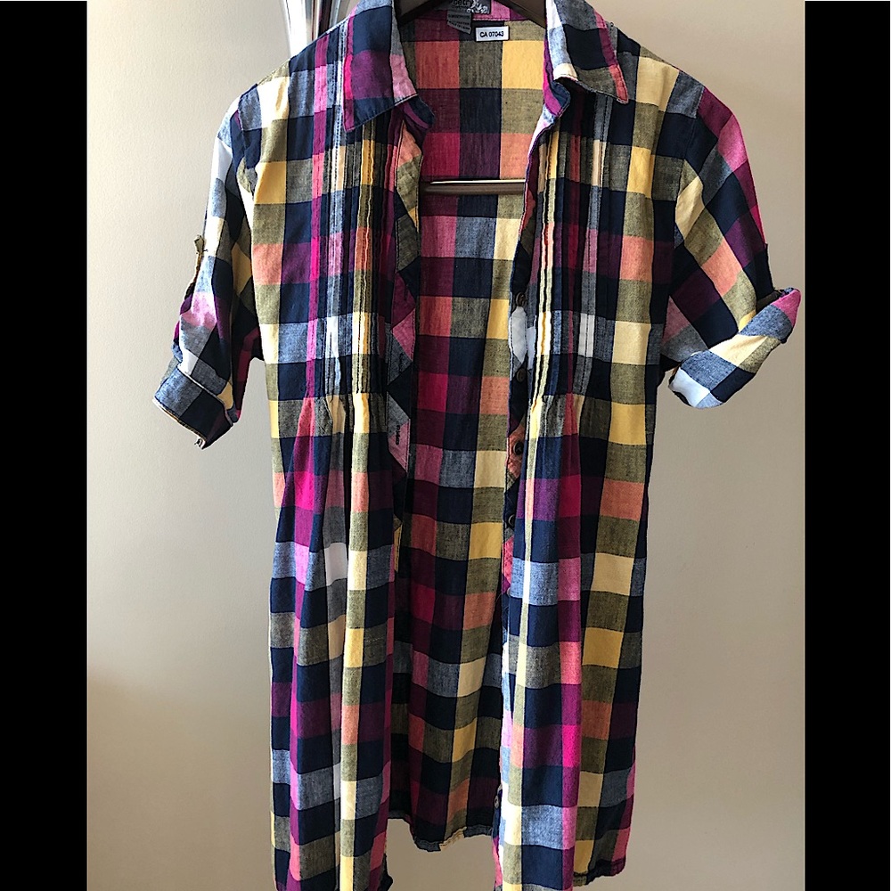 💛💙Poetry Brand Plaided Dress Shirt 100 Cotton💙